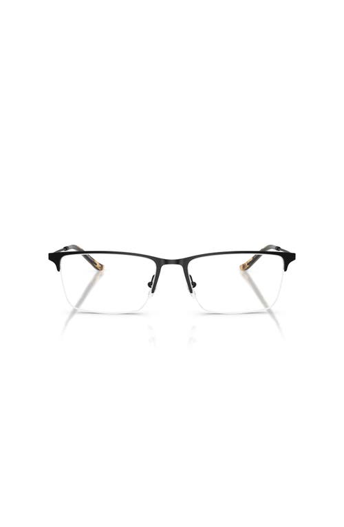 Emporio Armani 57mm Rectangle Optical Glasses In Black