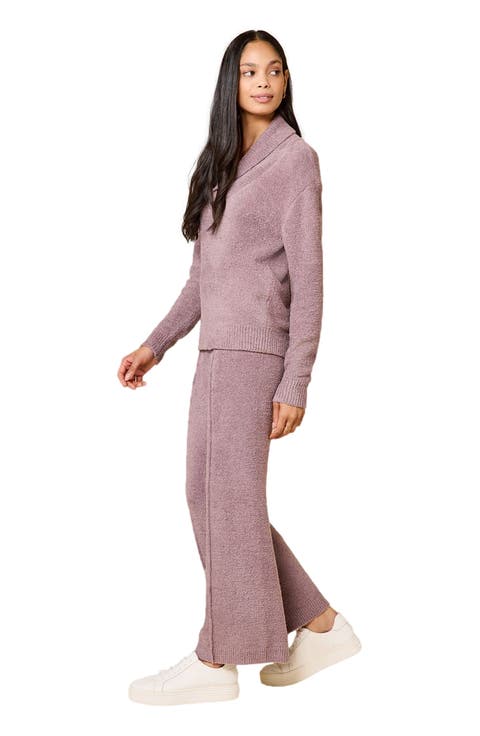 Ultra-Marshmallow Shawl Collar with Pintuck Pant