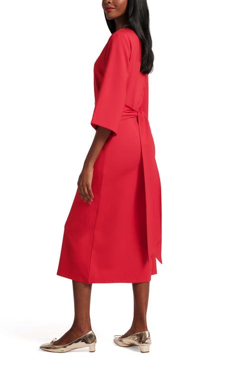 Frances Valentine Whitney Wrap Dress In Red