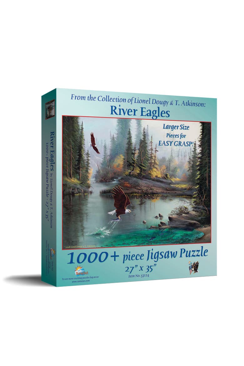 River Eagles 1000 piece Jigsaw Puzzle for Adults Large Pieces, Main, color, Multicolor
