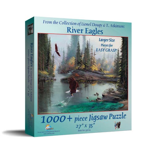 River Eagles 1000 piece Jigsaw Puzzle for Adults Large Pieces