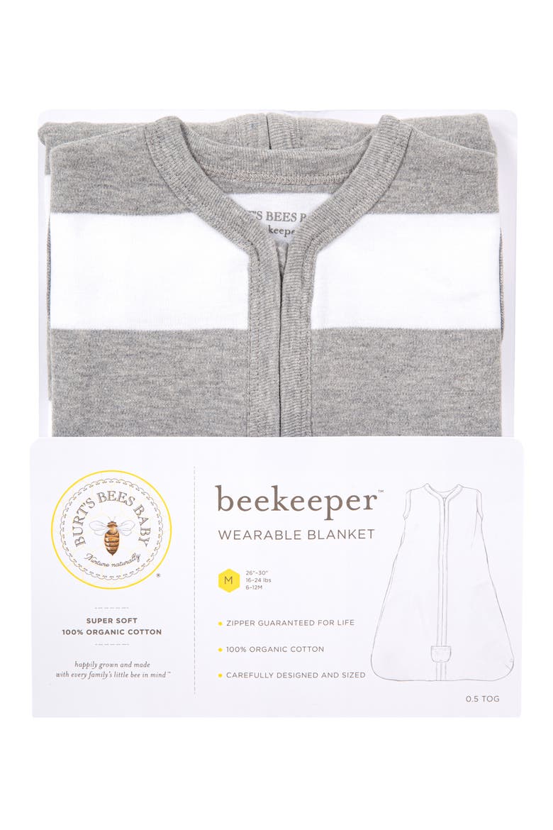 Beekeeper™ Organic Cotton Wearable Blanket, Alternate, color, HEATHER GREY