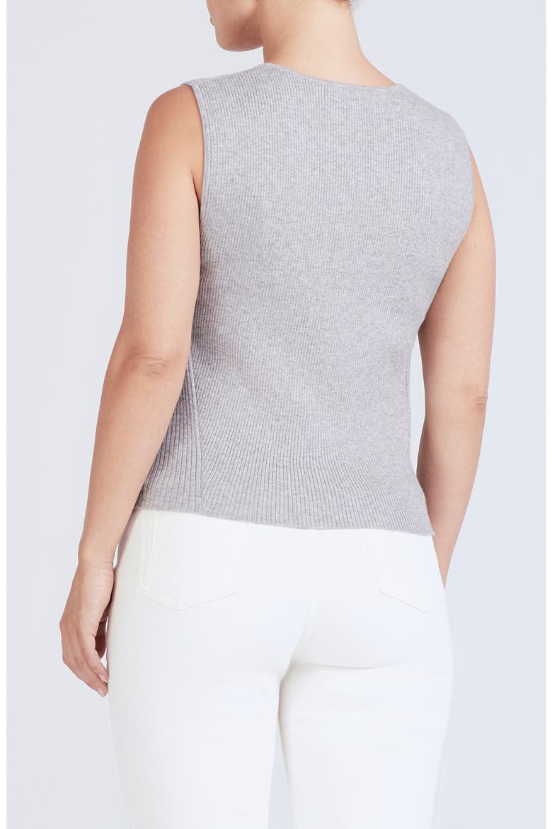 Ariana Rib Knit Muscle Tank Sweater, Alternate, color, MARL GREY