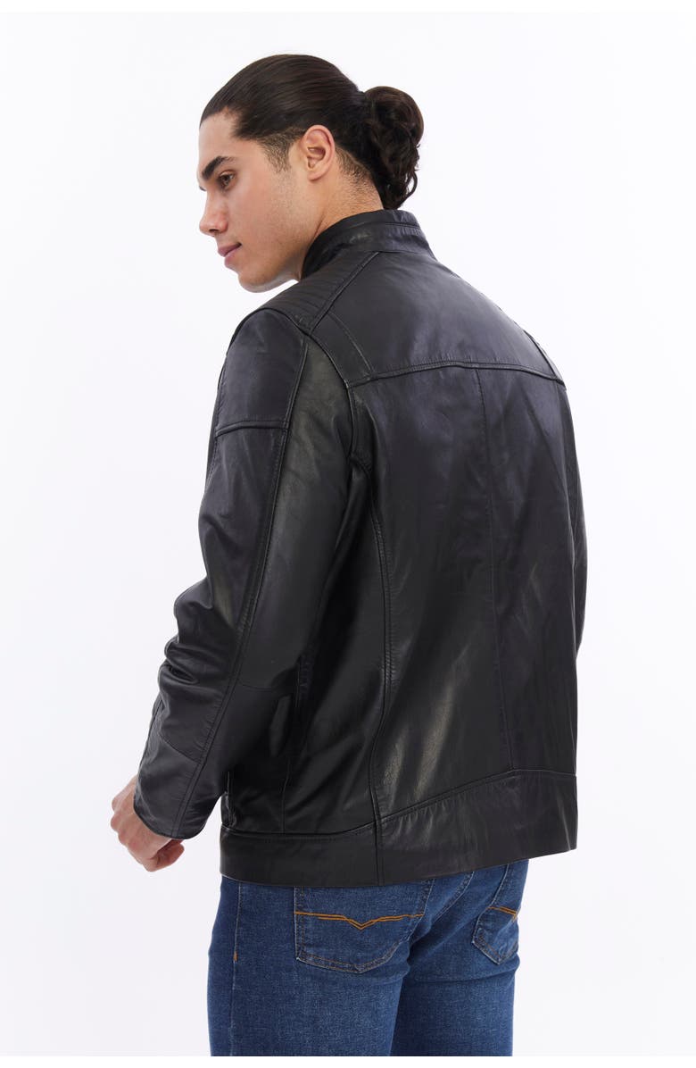 FURNIQ UK LLC Sullivan Leather Jacket, Alternate, color, Black