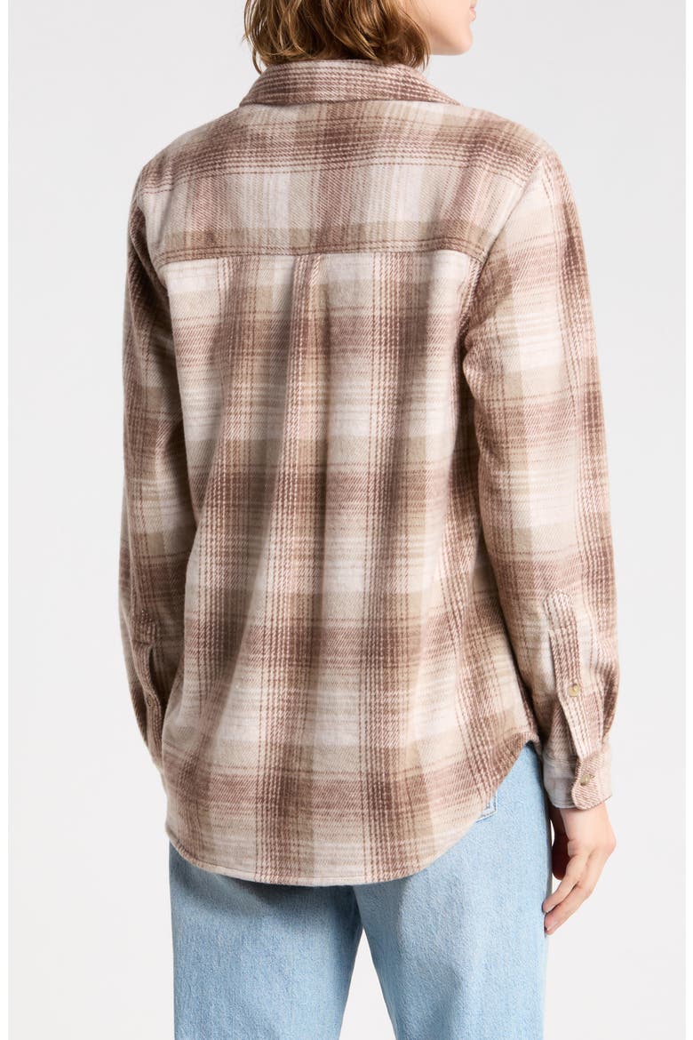 Plaid Jacquard Knit Shacket, Alternate, color, SHADE NUDE