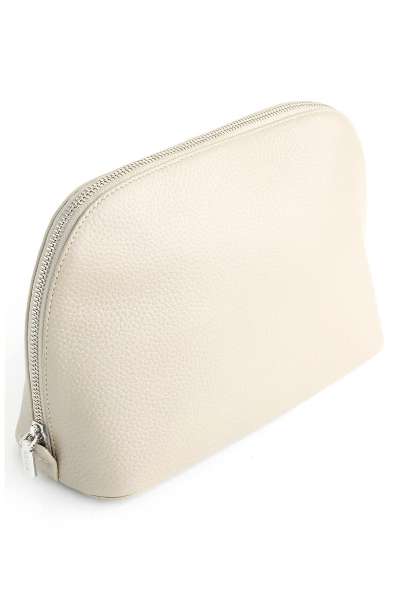 Leather Cosmetics Bag, Alternate, color, TAUPE