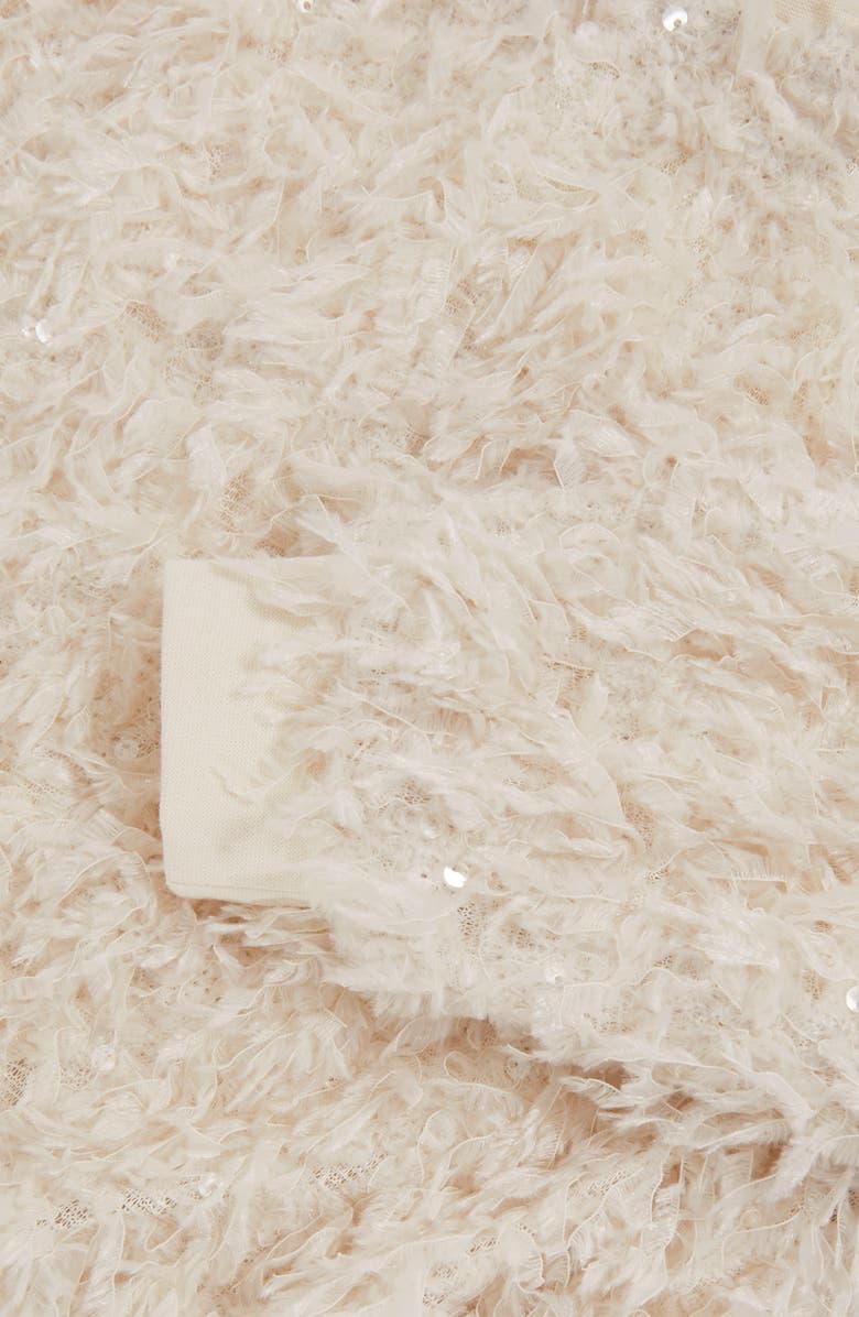 Reiss Kids' Roxy Sequin Fringe Sweater, Alternate, color, Ivory