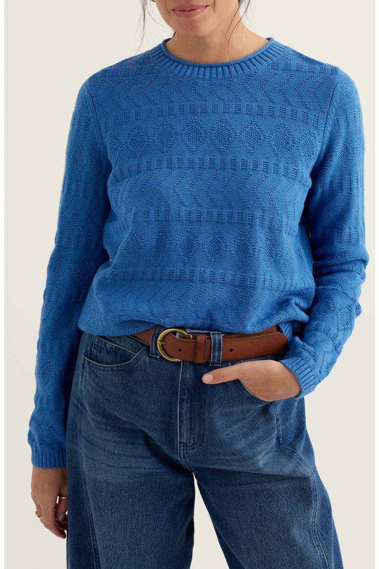 Kinter Organic Cotton Crewneck Sweater, Main, color, SAILBOATS