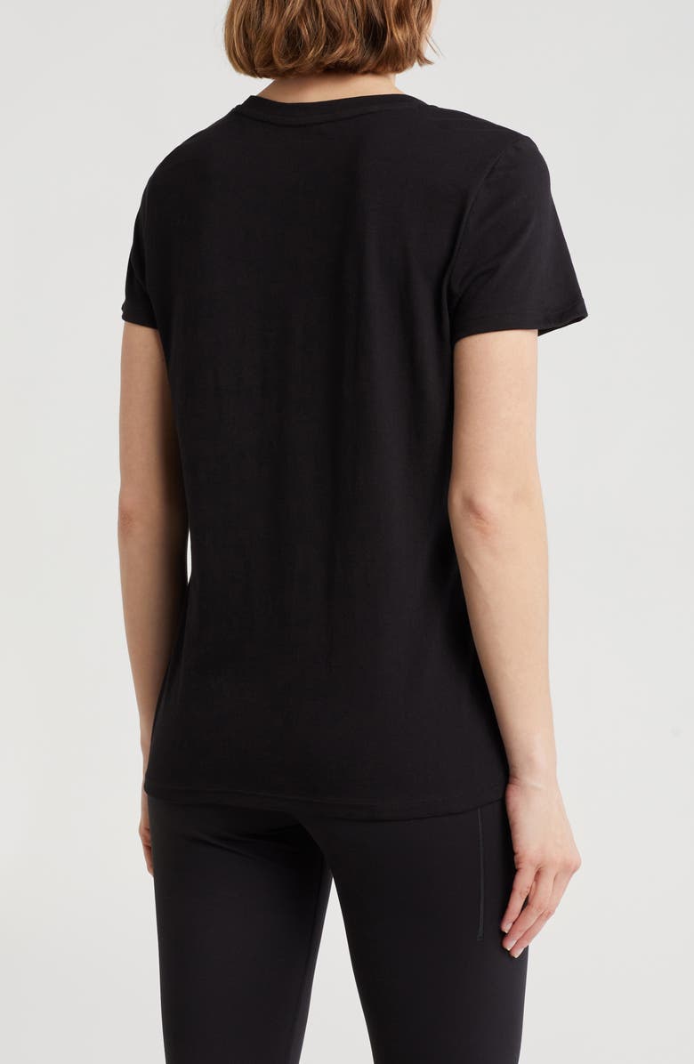 DKNY Embroidered Logo Crew T-Shirt, Alternate, color, Black