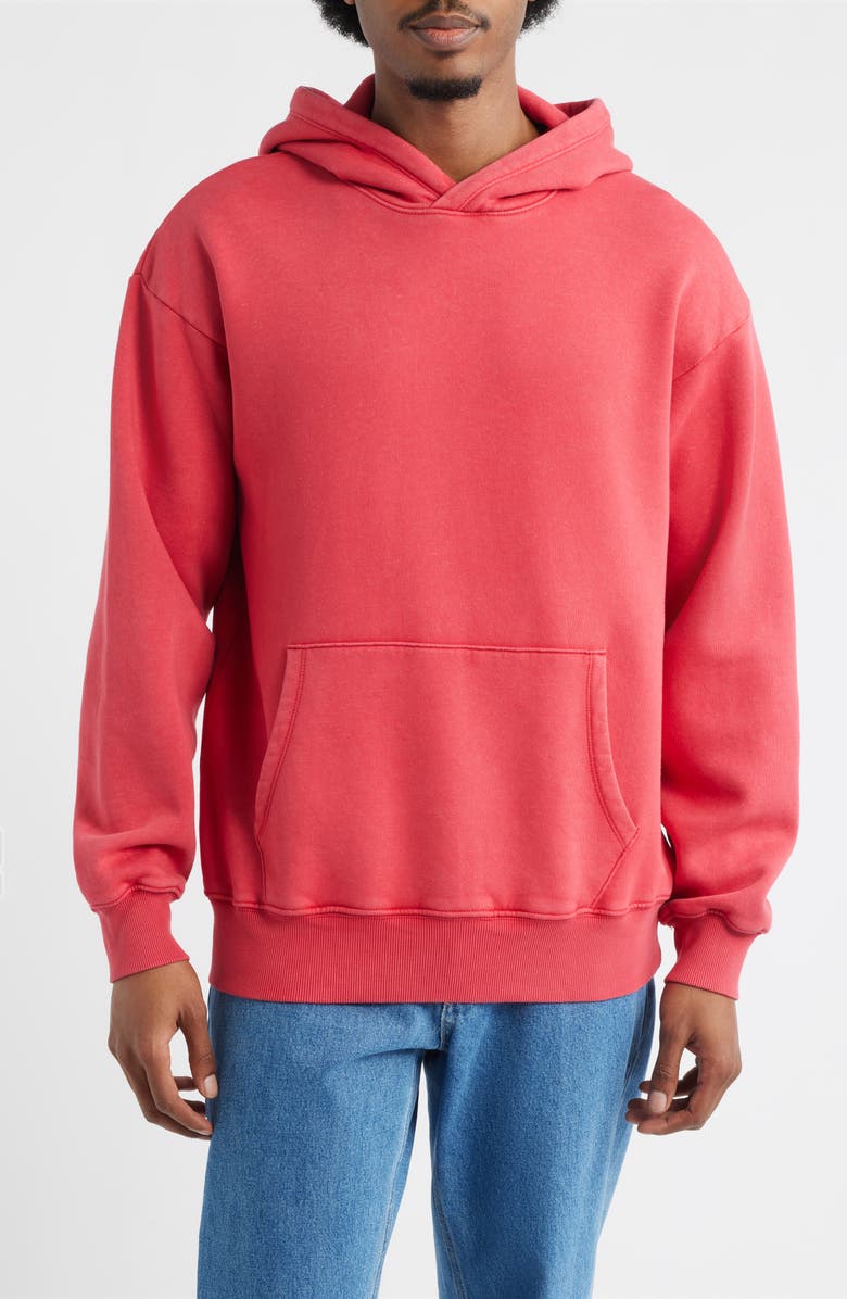 BP. Washed Fleece Hoodie, Main, color, Red Beauty