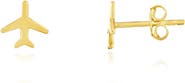 The Lovery Fine Jewelry Gold Airplane Stud Earrings
