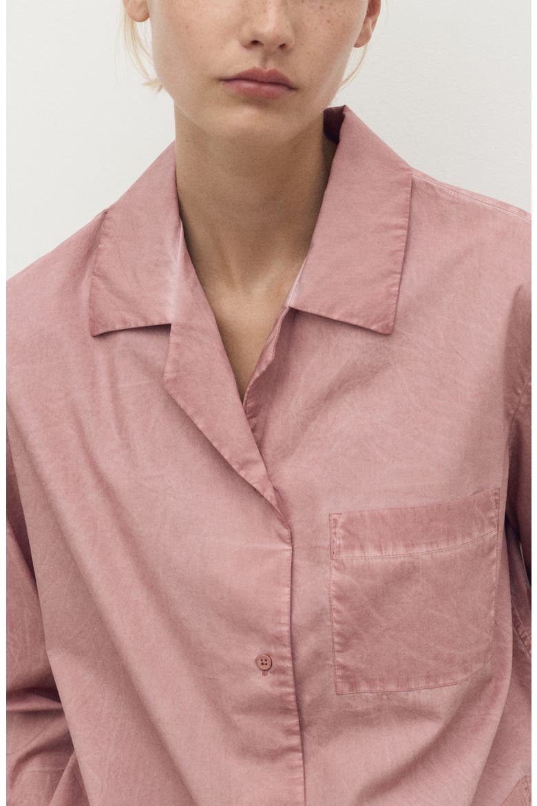 Garment Dyed Button-Up Shirt, Alternate, color, MEDIUM PINK