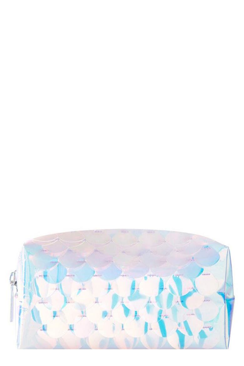 Skinny Dip Mermaid Makeup Bag, Main, color, NO COLOR