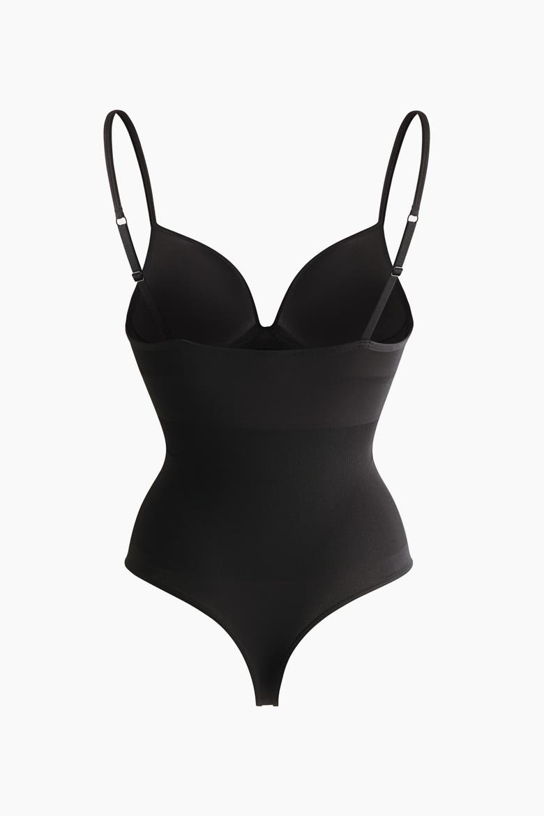 Seamless Light Shape Bodysuit, Alternate, color, Black