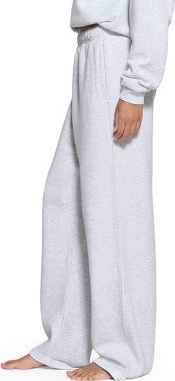 Cotton Blend Fleece Straight Leg Sweatpants