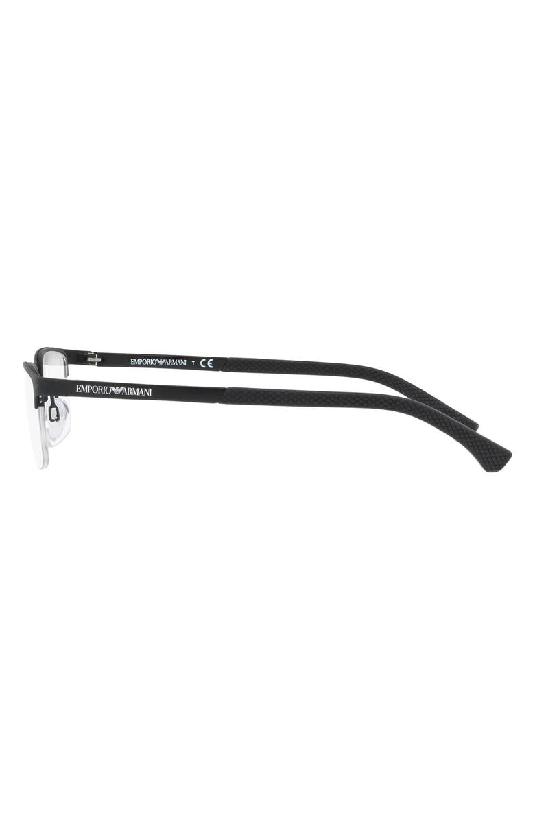 Emporio Armani Giorgio Armani 55mm Semirimless Rectangular Optical Glasses, Alternate, color,