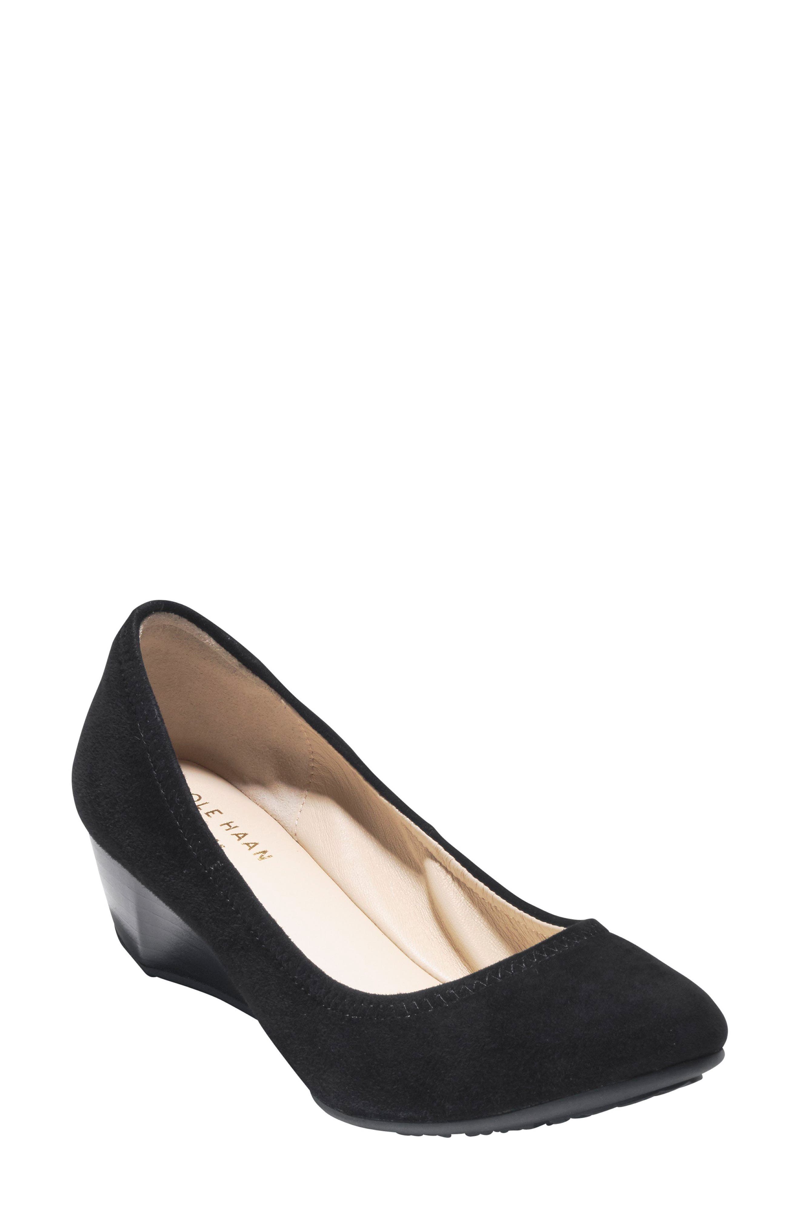Sadie Wedge Pump, Main, color, BLACK SUEDE