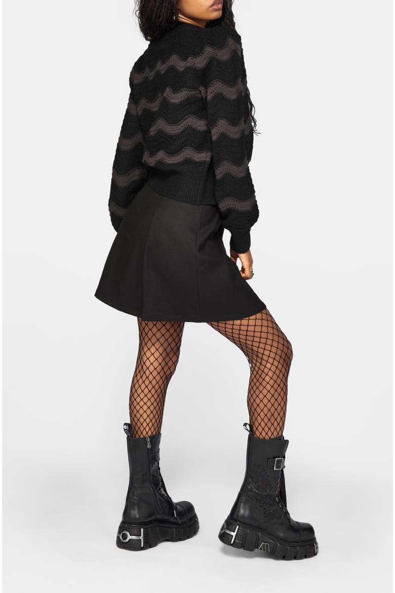 Nave Inverted Knit Cardigan, Alternate, color, Black