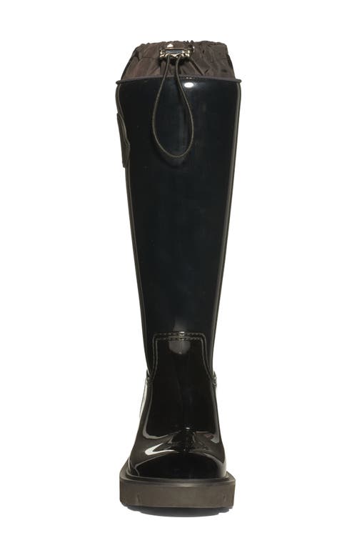 Moncler Kickstream Waterproof Knee High Rain Boot In Black