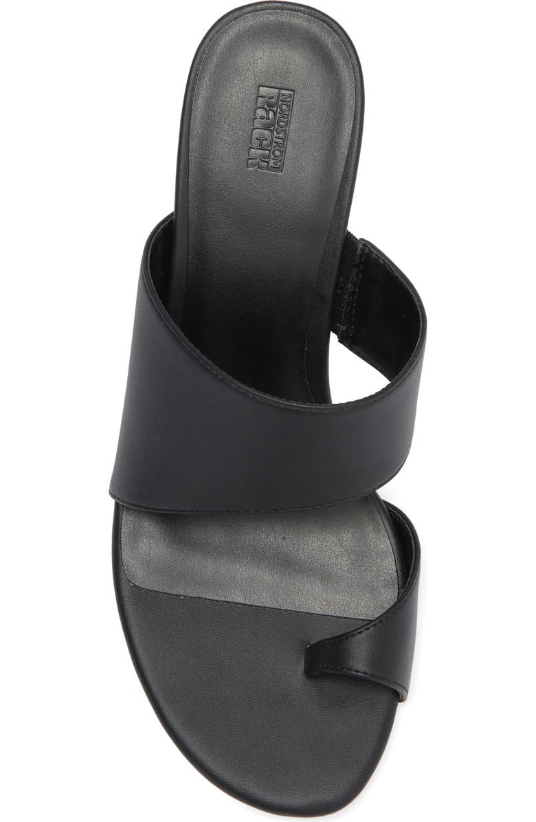 NORDSTROM RACK Adria Flared Heel Sandal, Alternate, color, Black