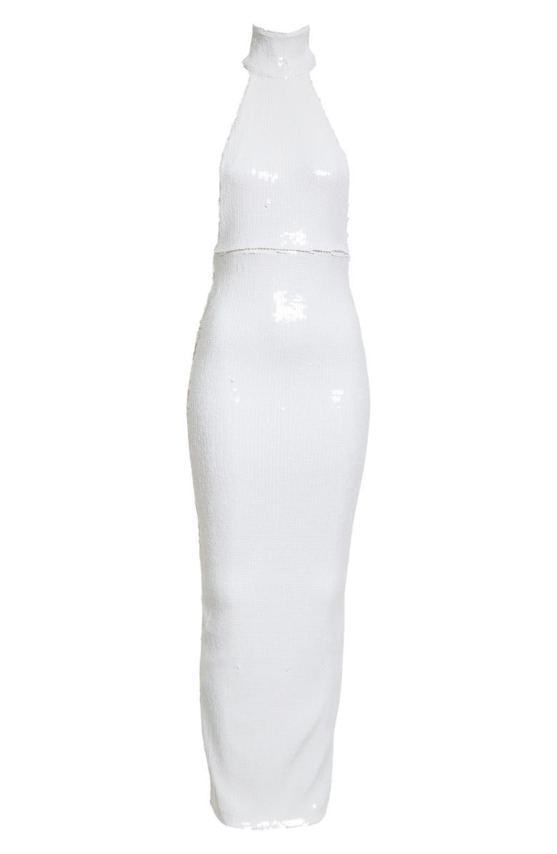 LaQuan Smith Sequin Mock Neck Column Gown, Alternate, color,