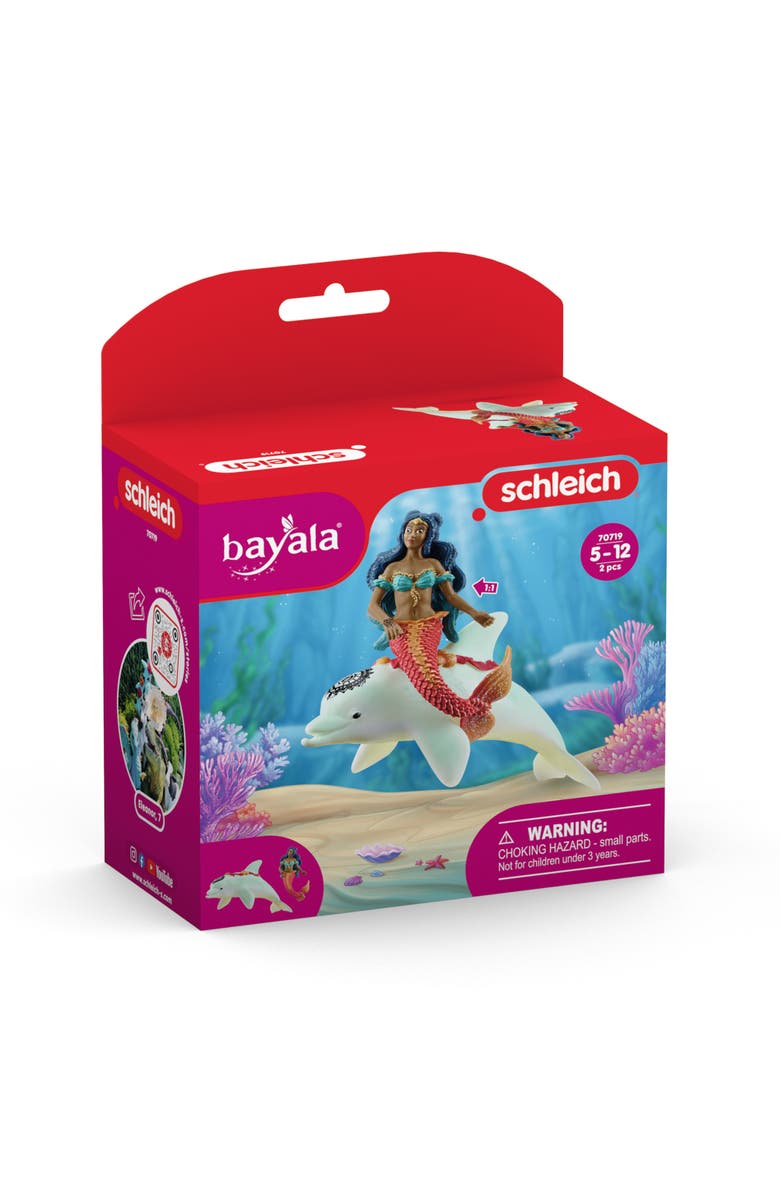 Schleich Bayala Isabelle On Dolphin, Figurine Playset, Vinyl, Kids Ages 5+, Alternate, color, Multicolored