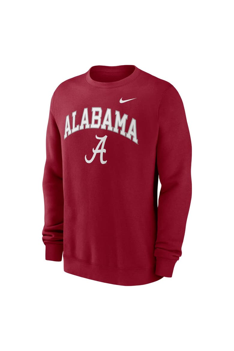Men's Nike Crimson Alabama Crimson Tide Arch Pullover Sweatshirt, Alternate, color, Crimson