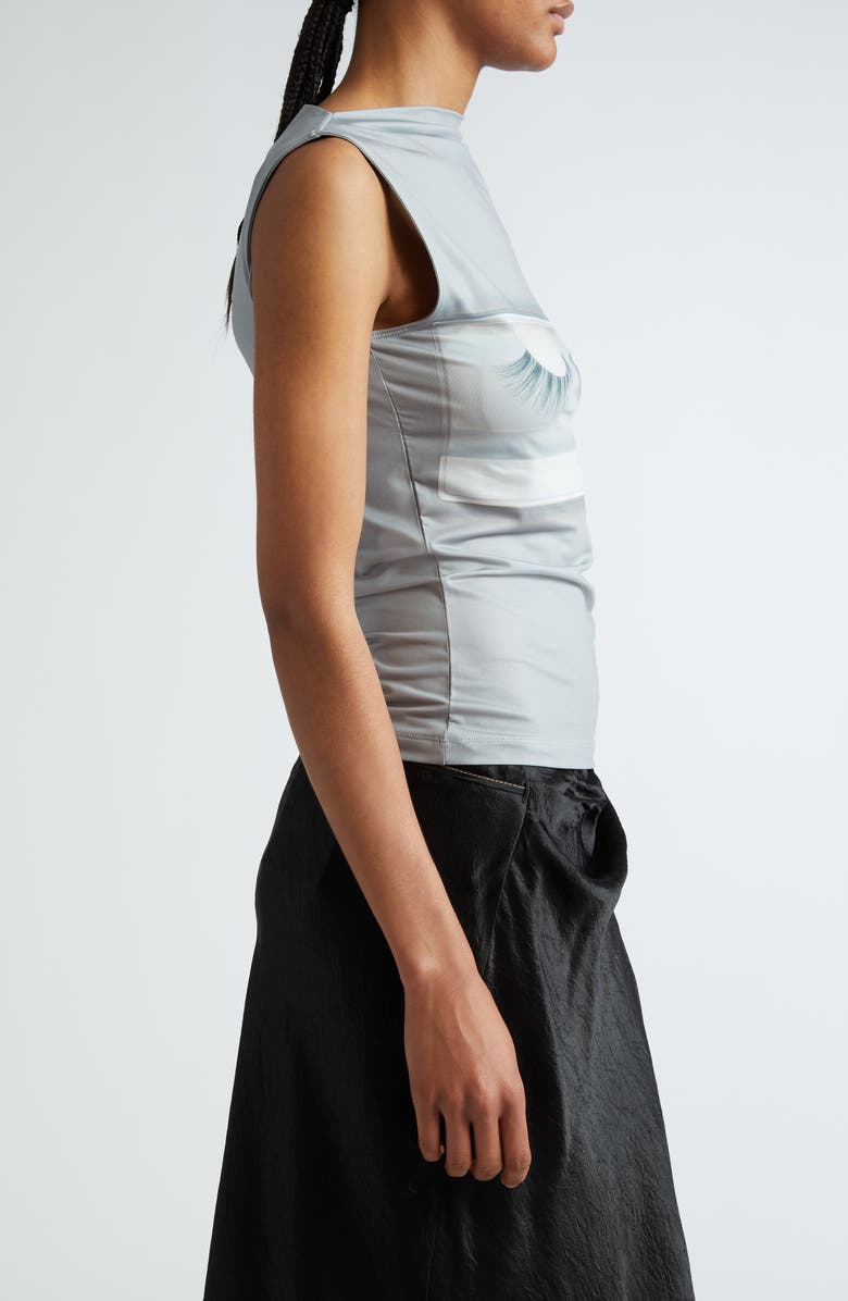 Acne Studios x Katerina Jebb Eyelash Sleeveless Top, Alternate, color,