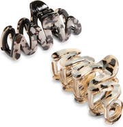 Tasha Assorted 2-Pack Squiggly Jaw Clips