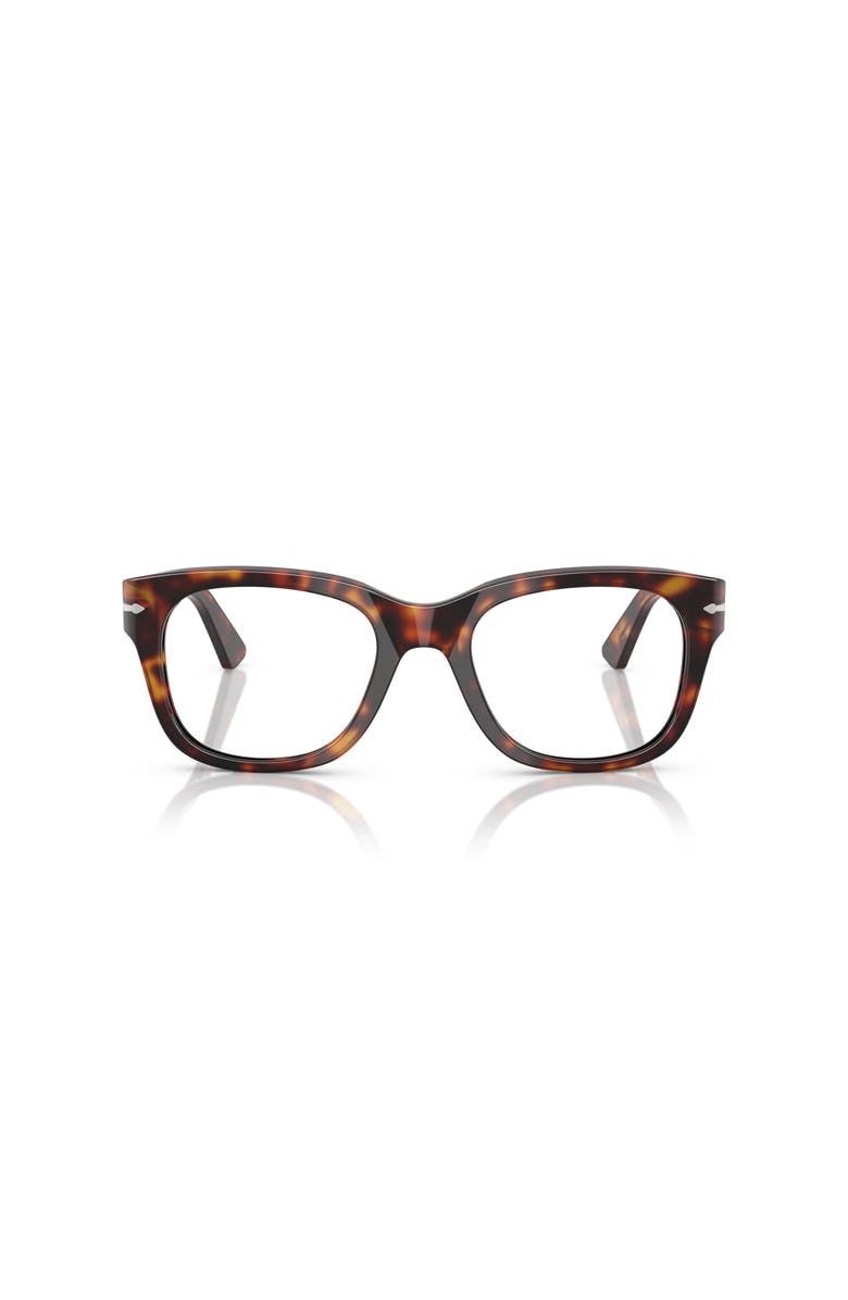 Persol 53mm Square optical glasses, Alternate, color, Tortoise