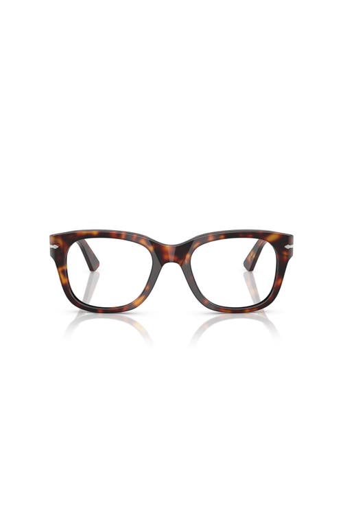Persol 53mm Square Optical Glasses In Brown