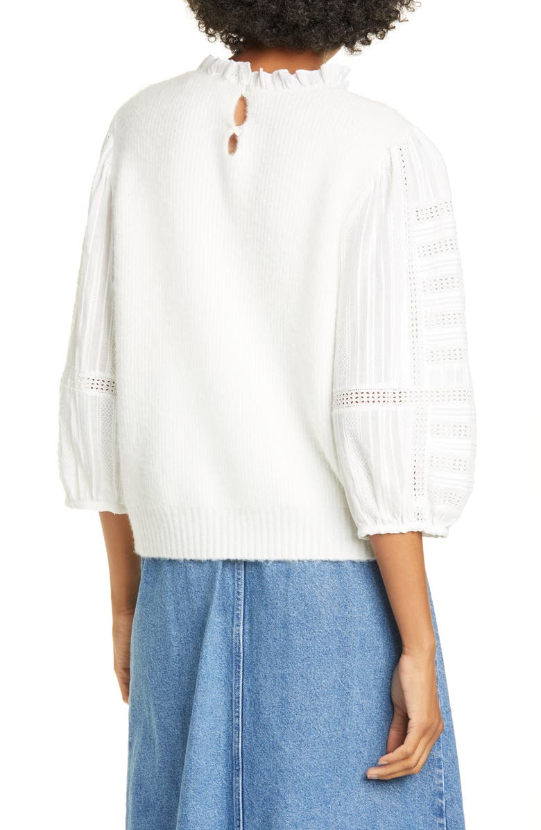 Sea Pascale Mixed Media Sweater, Alternate, color, 