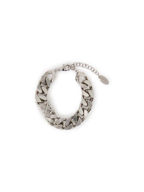 Men's Arrow Chain Textured Bracelet