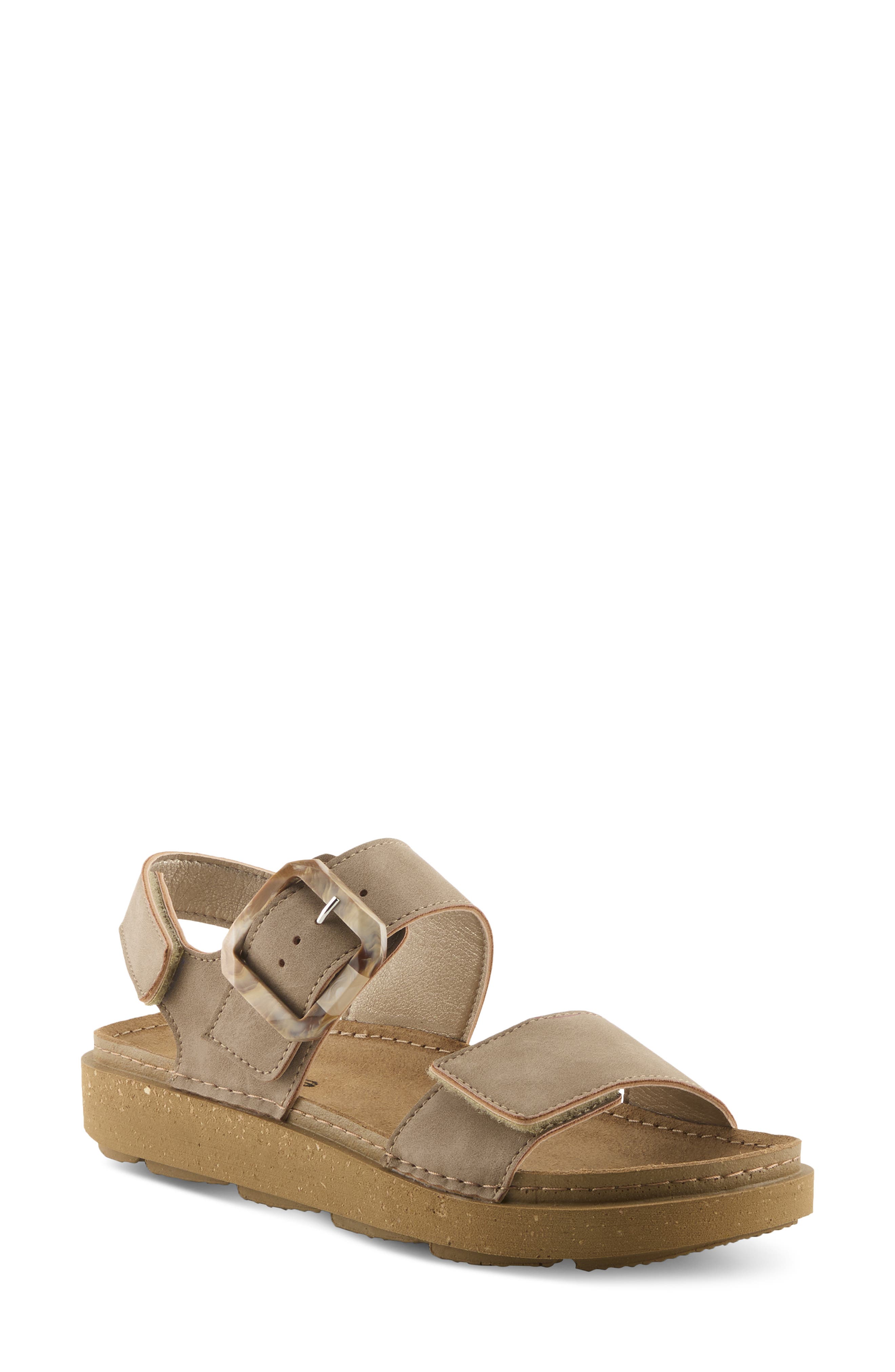 Flexus by Spring Step Bravies Ankle Strap Sandal, Main, color, Taupe