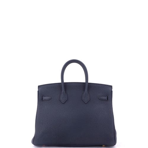 Pre-owned Hermes Hermes Birkin Handbag Blue Togo With Gold Hardware 25 In Blue