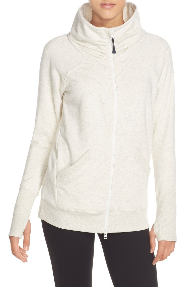 'Luminary' Zip Jacket, Main, color, GREY OATMEAL HEATHER