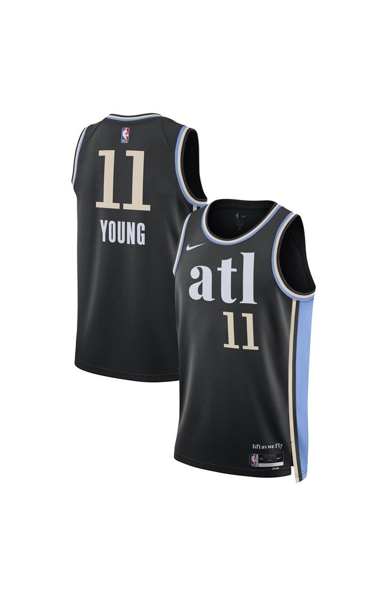 Nike Unisex Nike Trae Young Black Atlanta Hawks 2023/24 Swingman Jersey - City Edition, Alternate, color, 