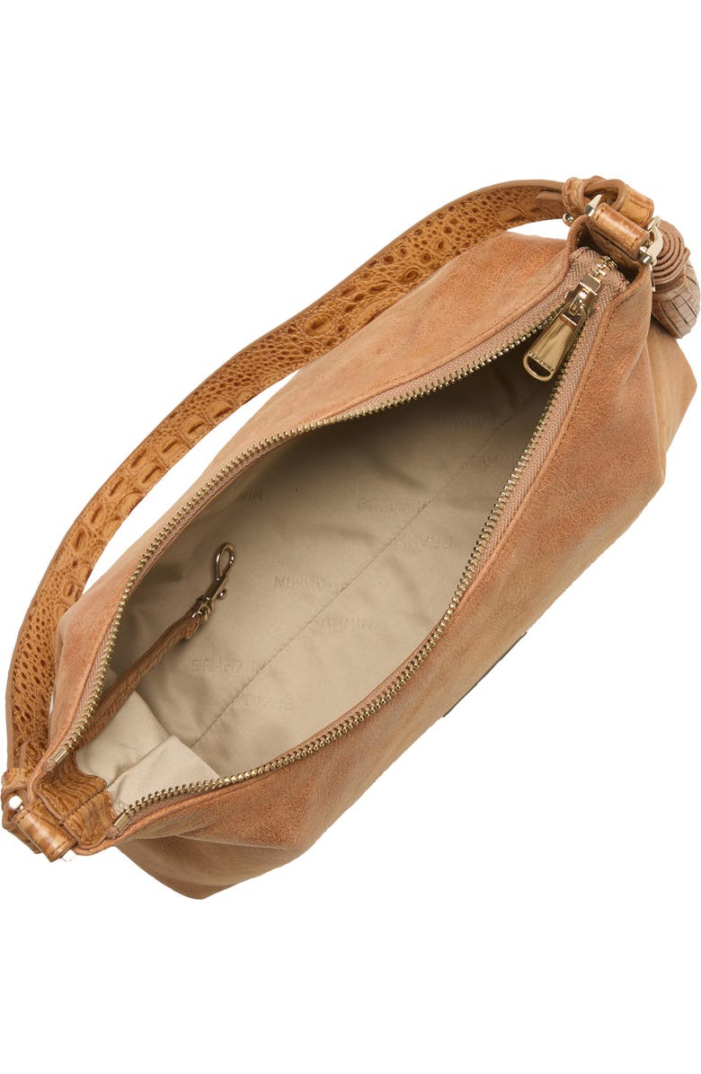 Brahmin Olivia Leather Shoulder Bag, Alternate, color, Tan
