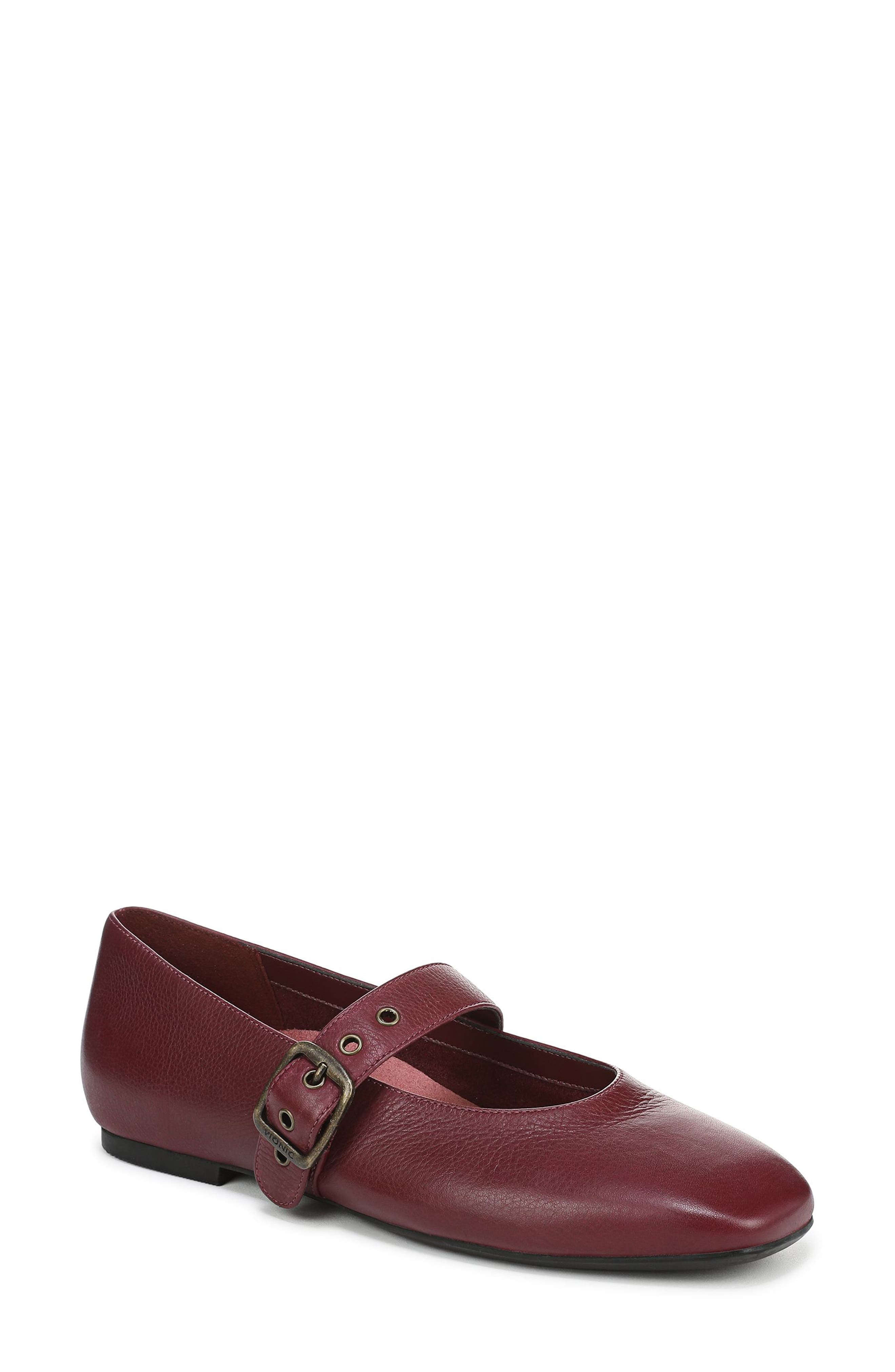Vionic Heloise Mary Jane Flat, Main, color, Cherry Jubilee