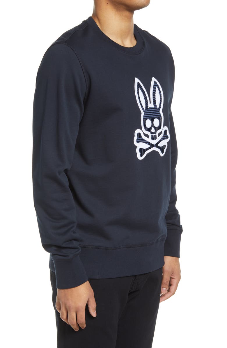 Psycho Bunny Men's Cotton Graphic Sweatshirt, Alternate, color,