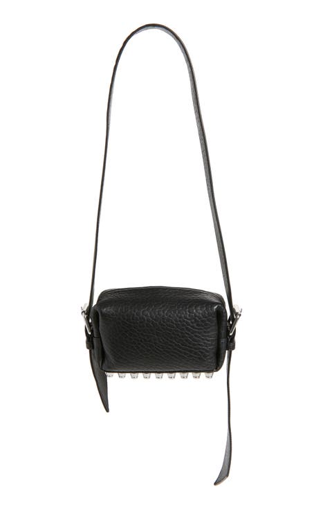 asymmetric one-shoulder top in wool in BLACK | alexanderwang®