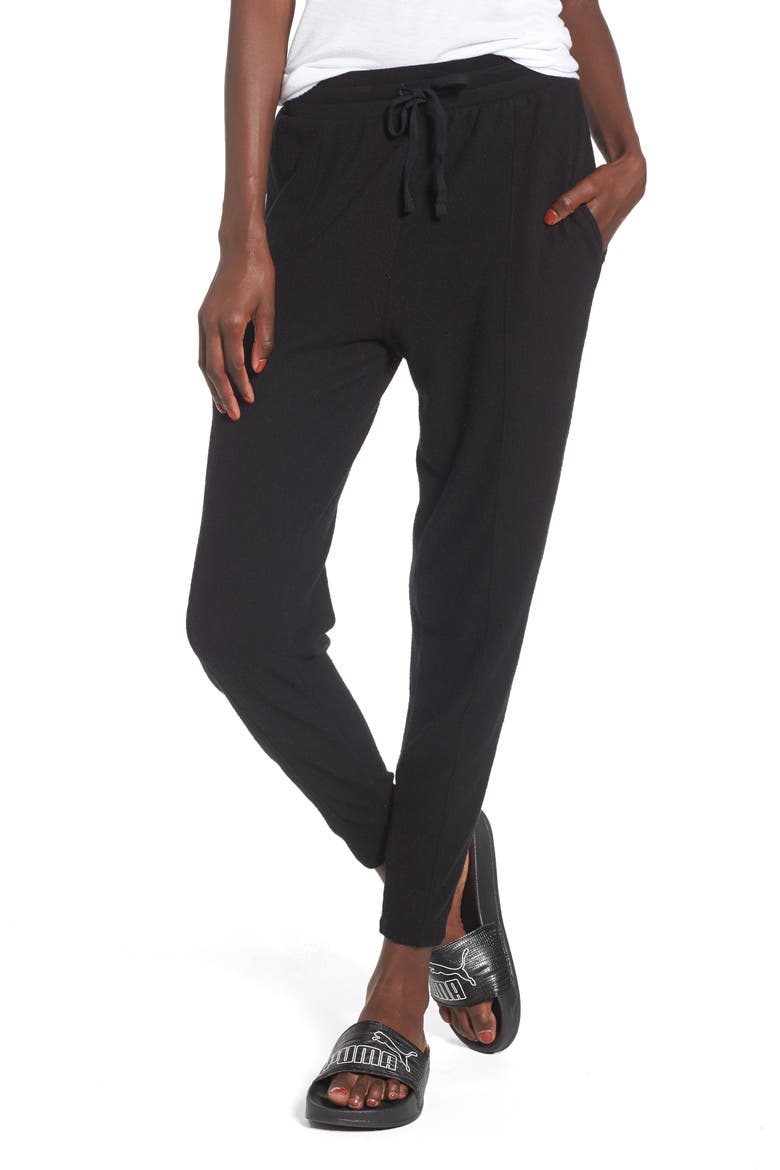 Hacci Knit Joggers, Main, color, BLACK