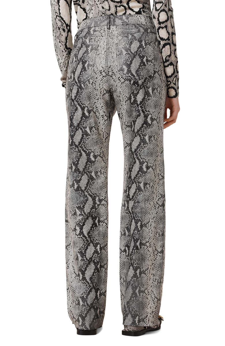 AllSaints Saige Snakeskin Embossed Leather Pants, Alternate, color, 