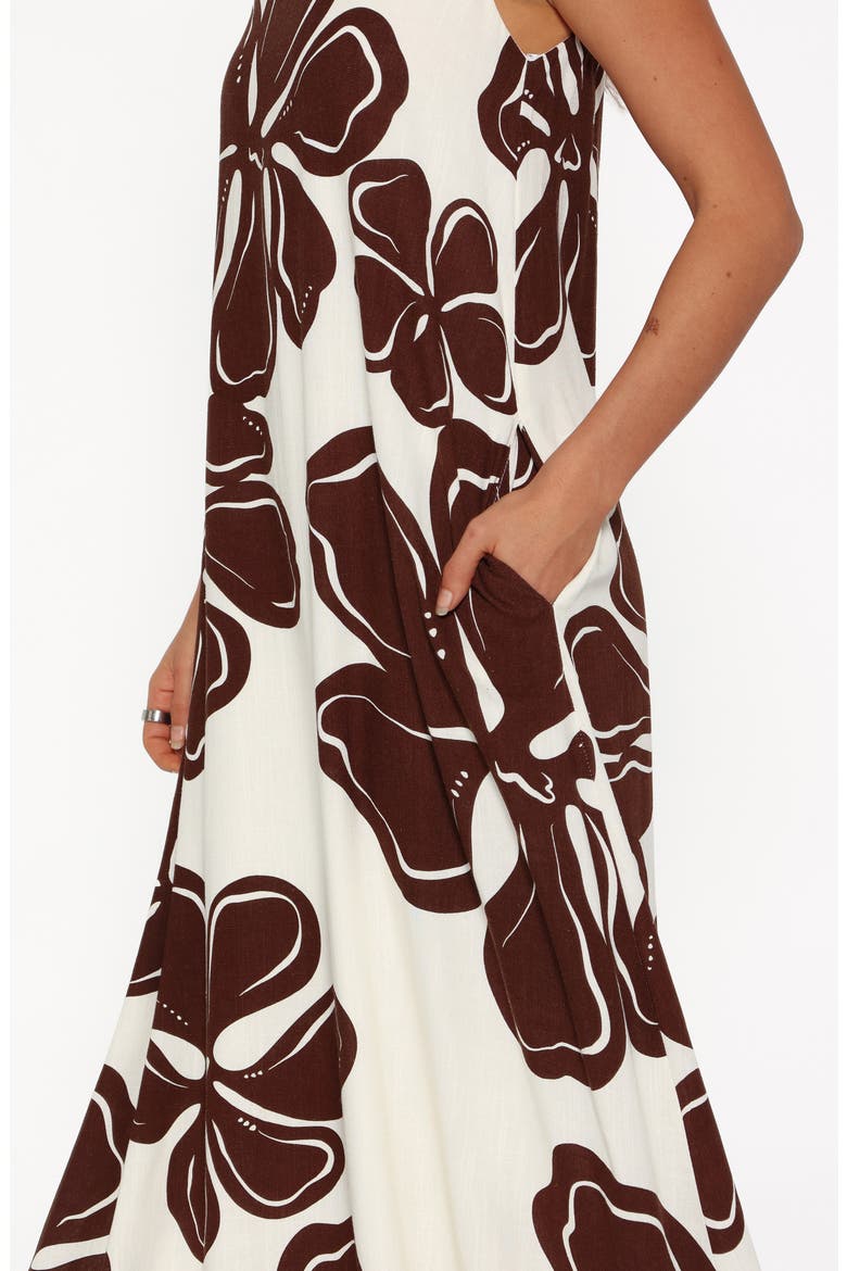 Navina Maxi Dress, Alternate, color, BROWN FLORAL