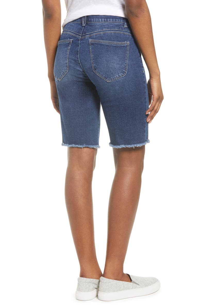 Wit & Wisdom Ab-Solution High Waist Raw Hem Bermuda Shorts, Alternate, color, 