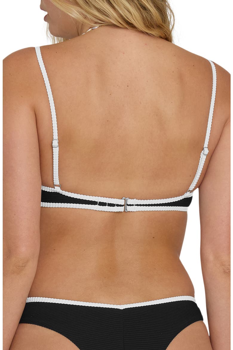 Tanlines Bound Jaclyn Crop Bikini Top, Alternate, color, BLACK PEBBLE