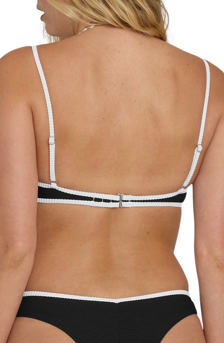 Billabong Tanlines Bound Jaclyn Crop Bikini Top, Alternate, color, Black Pebble