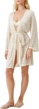 Melissa Odabash Anna Metallic Long Sleeve Cover-Up