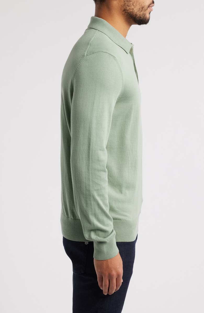 BOSS Gemello Cotton Polo Sweater, Alternate, color, Light Green
