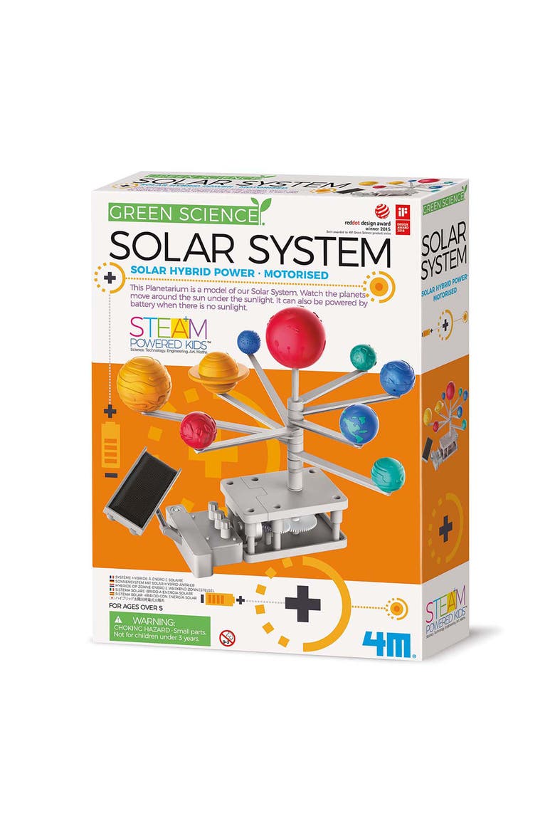 Green Science Solar System Diy Rotating Planetarium, Solar & Battery Power, Main, color, Multicolored